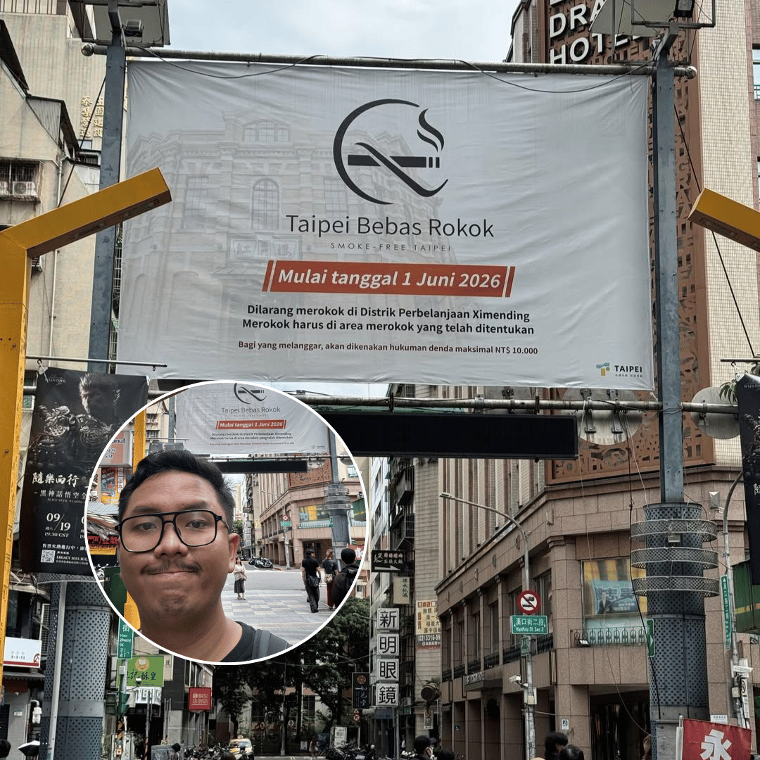Bahasa Indonesia Muncul di Papan Larangan Merokok dan Buang Sampah di Luar Negeri, Ada di Taipei