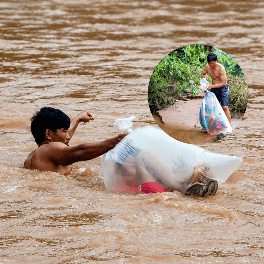 Demi Sekolah, Siswa di Desa Terpencil Vietnam Menyeberangi Sungai dalam Kantong Plastik