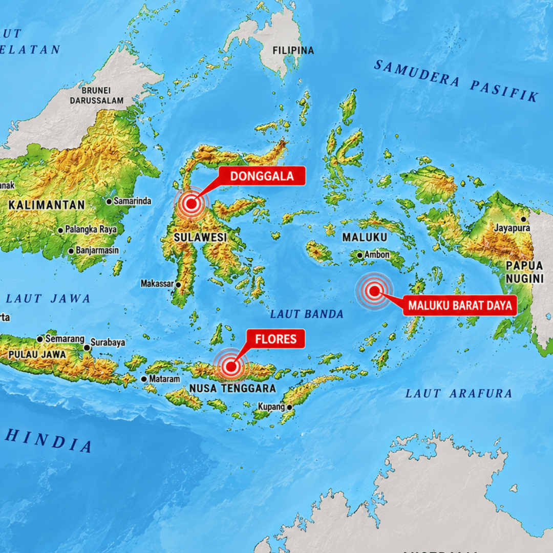 Gempa Bumi di Sejumlah Wilayah Indonesia Hari Ini: Maluku Barat daya, Donggala, Hingga Gempa susulan di Flores