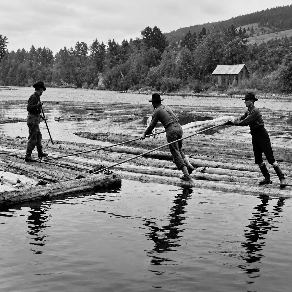 Pengangkut Kayu pada 1960-an