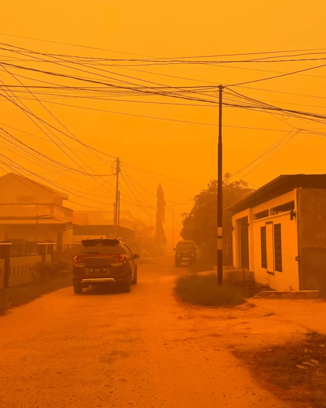 Langit Palangka Raya Berubah Kuning akibat Kabut Asap Karhutla, Warga Khawatir