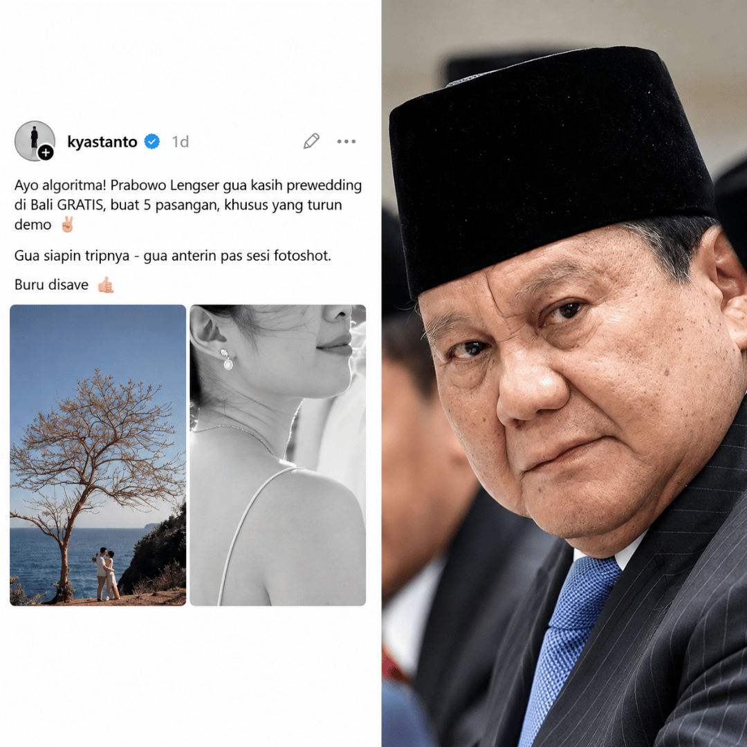 Prabowo Dijanjikan Beragam Hadiah Gratis Jika Lengser, Warganet Ramai-Ramai Ikut Bernazar di Threads