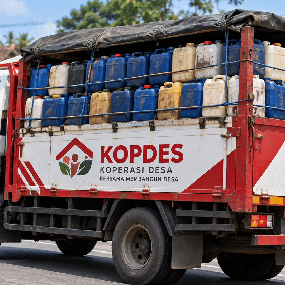 Truk Berlogo Kopdes Merah Putih di Sukabumi Diamankan, Polisi Temukan Lebih dari 100 Jerigen Pertalite