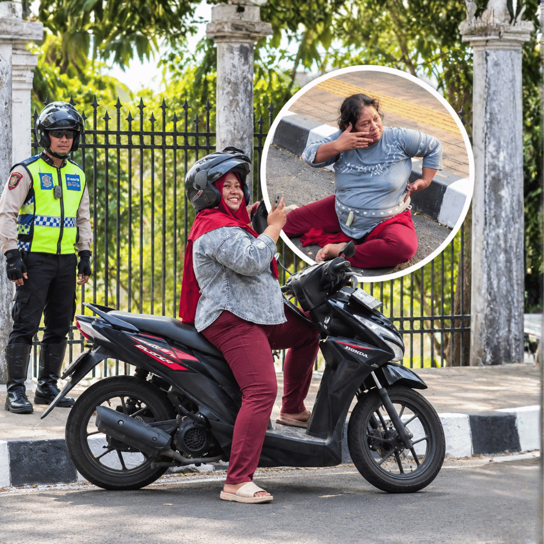 Viral! Ibu Ini Mendadak Kesurupan Usai Kena Tilang di Jalan